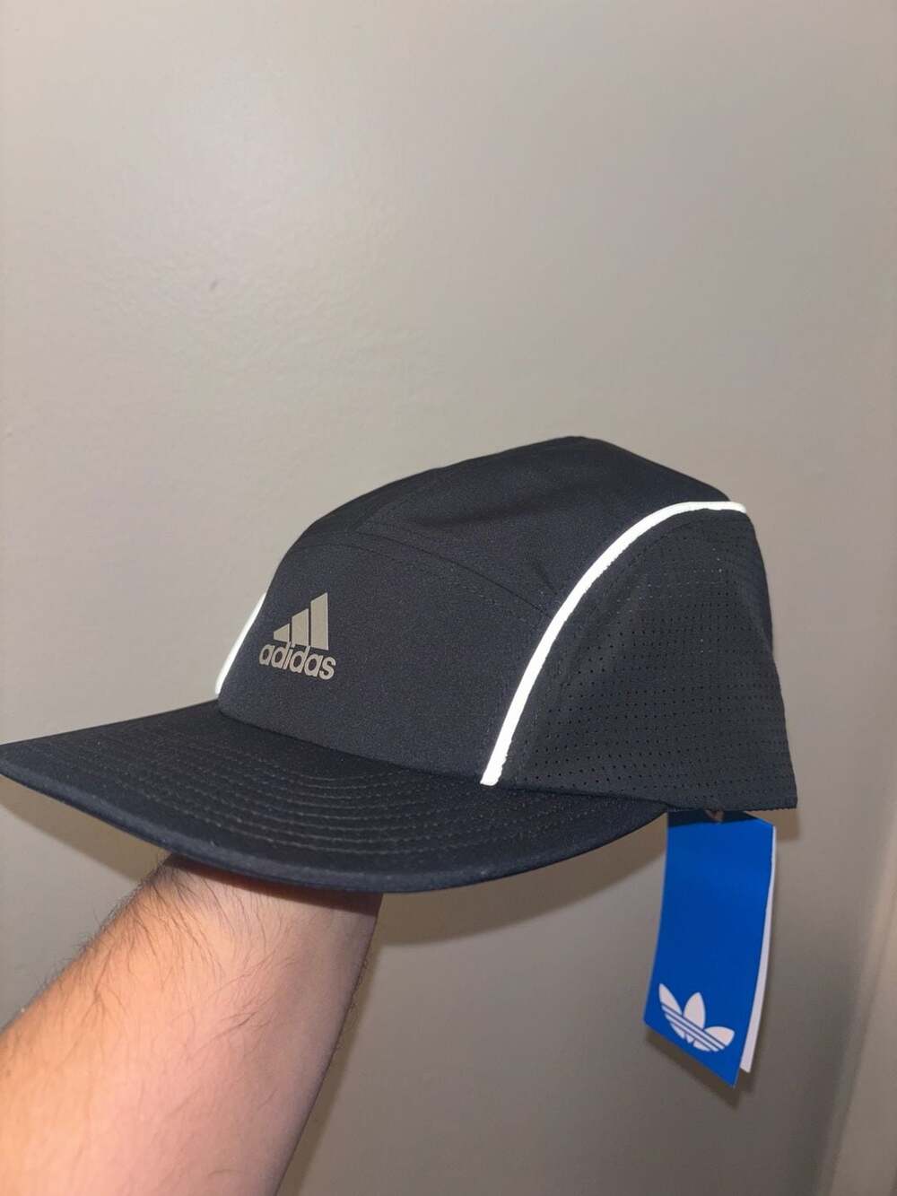 Adidas 5-Panel Cap Black Reflective Strapback Hat